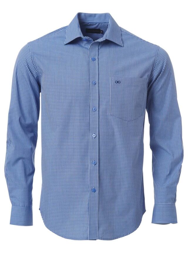 Mens Tivoli K239 L/S Shirt – Navy or Grey Check