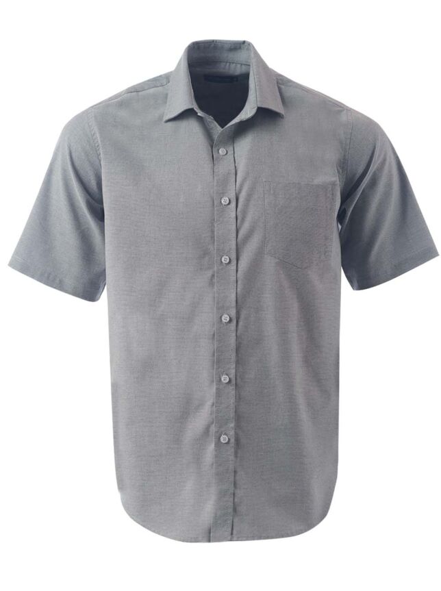 Mens Tate Oxford K373 S/S Shirt – Airforce/Grey/Black/Navy