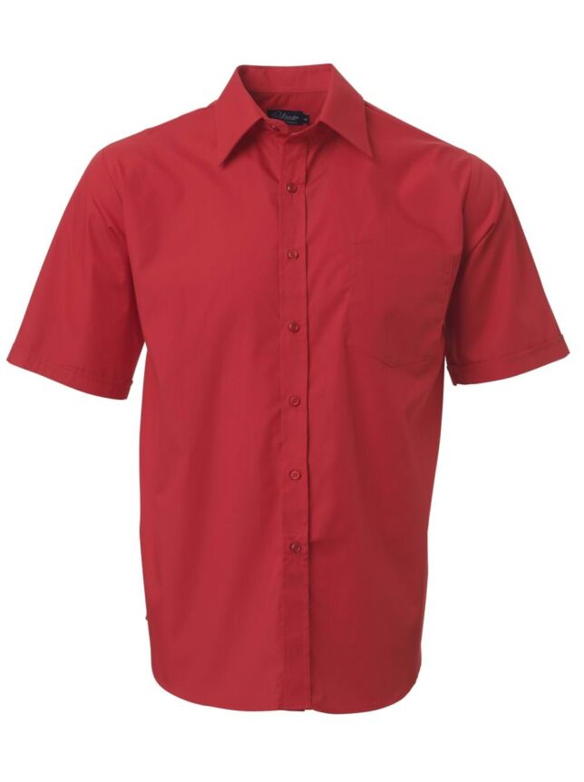 Mens Easy Care Poplin P070 S/S Shirt – Black/Blue/Charcoal/Navy/Red/White