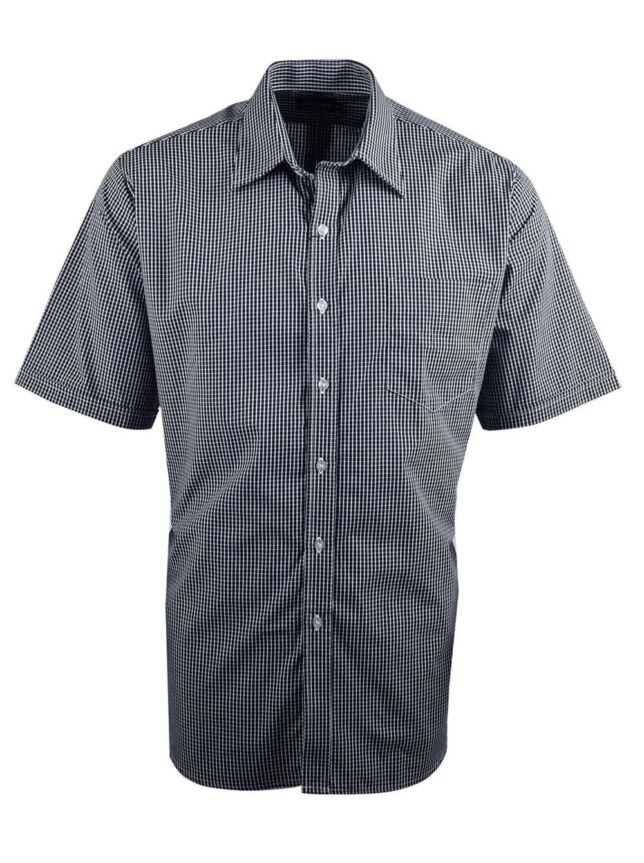 Mens Classics B12 S/S Shirt – Navy Check