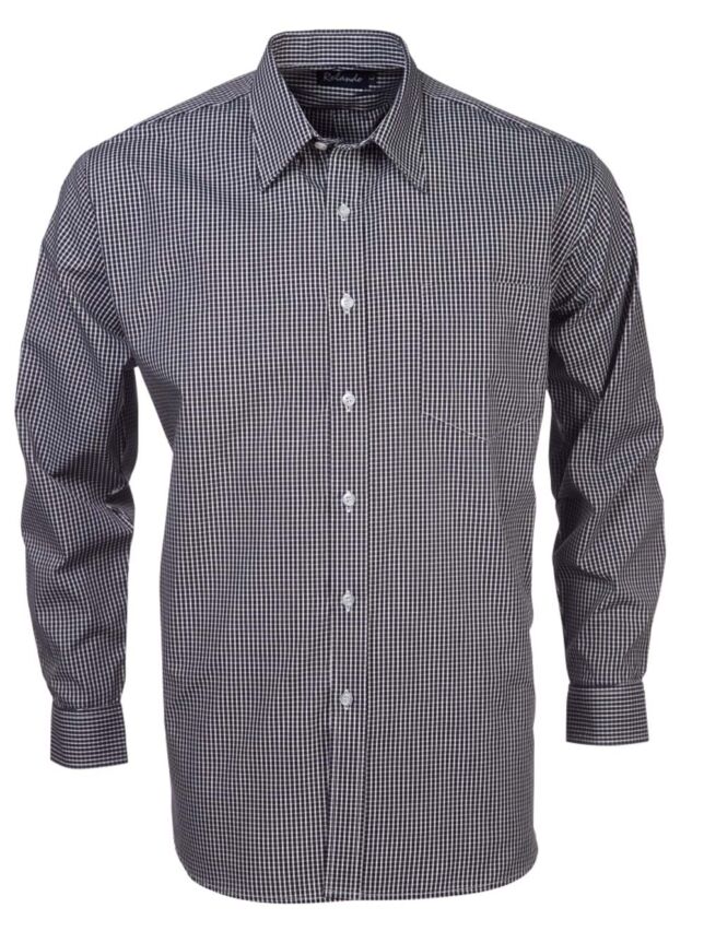 Mens Classics B12 L/S Shirt – Navy Check