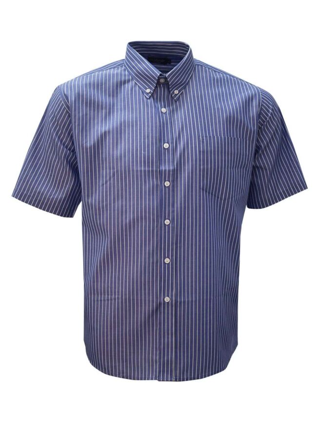Mens Stripe N04 S/S Shirt – French Blue
