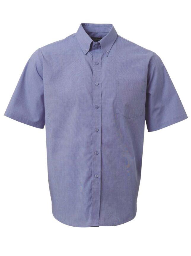 Mens End on End S05 S/S Shirt – Sky