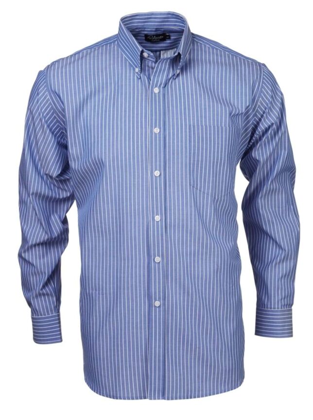 Mens Stripe N04 L/S Shirt – French Blue