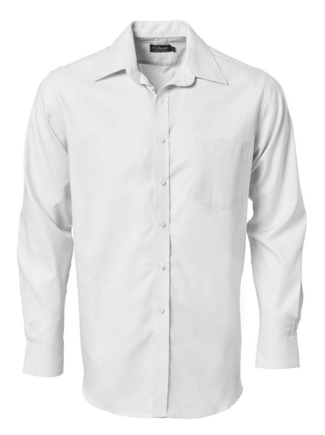 Mens Oxford K373 L/S Shirt – White/Blue