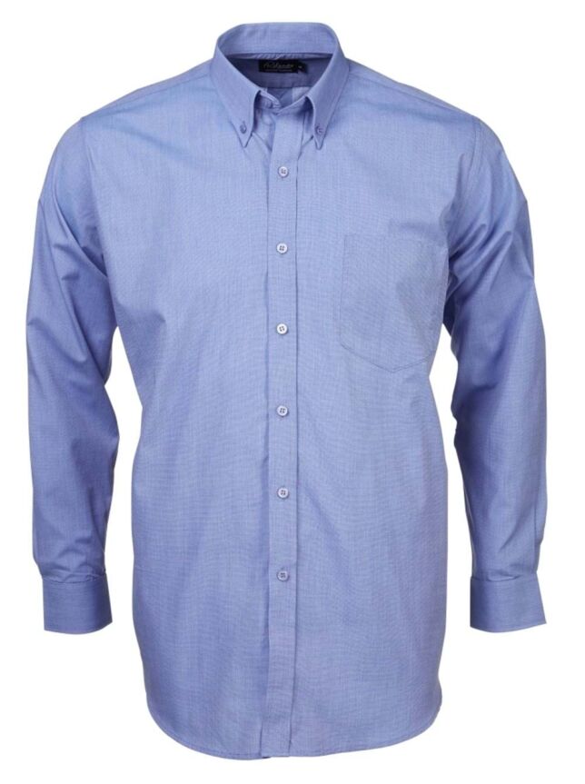 Mens End on End S05 L/S Shirt – Sky
