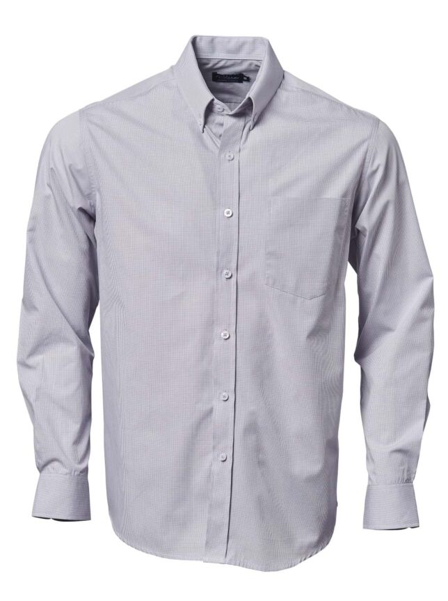Mens Windsor K236 L/S Shirt – Navy/Grey/Sky