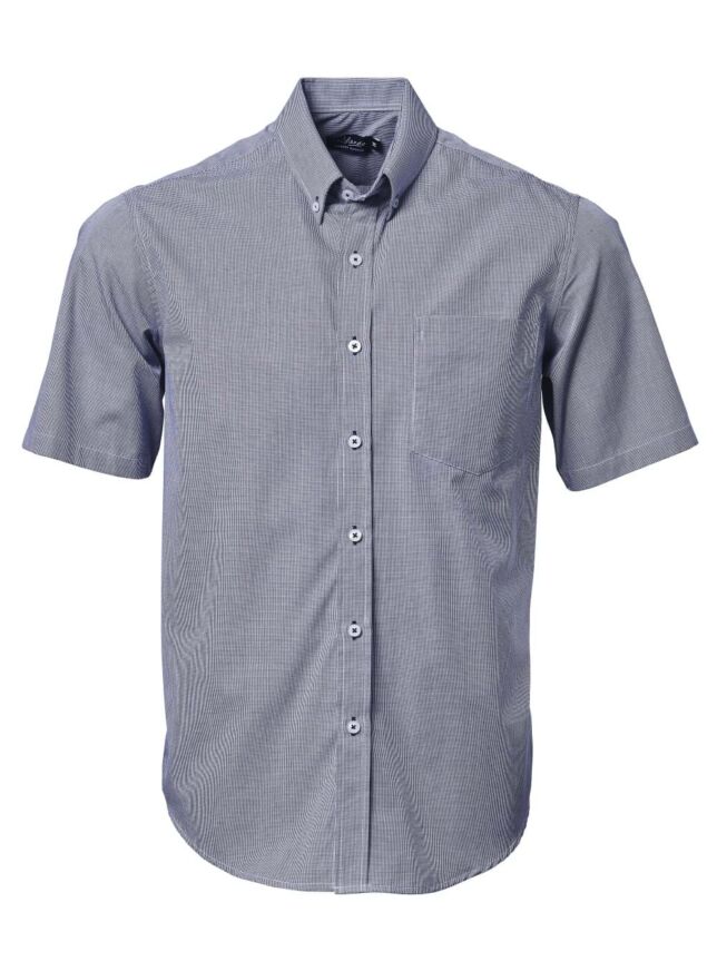 Mens Windsor K236 S/S Shirt – Navy/Grey/Sky