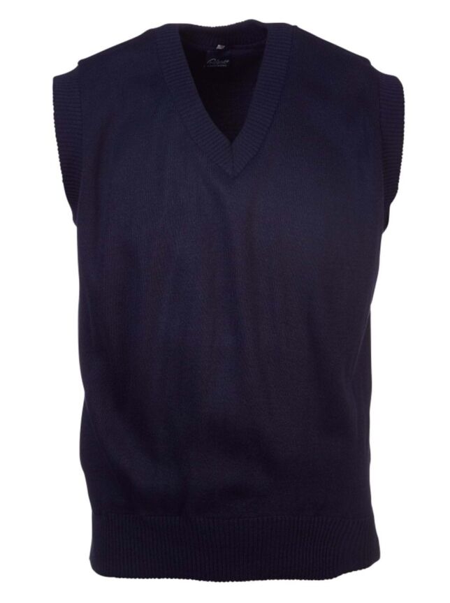 Mens Basic S/Less Knitwear – Black/Navy