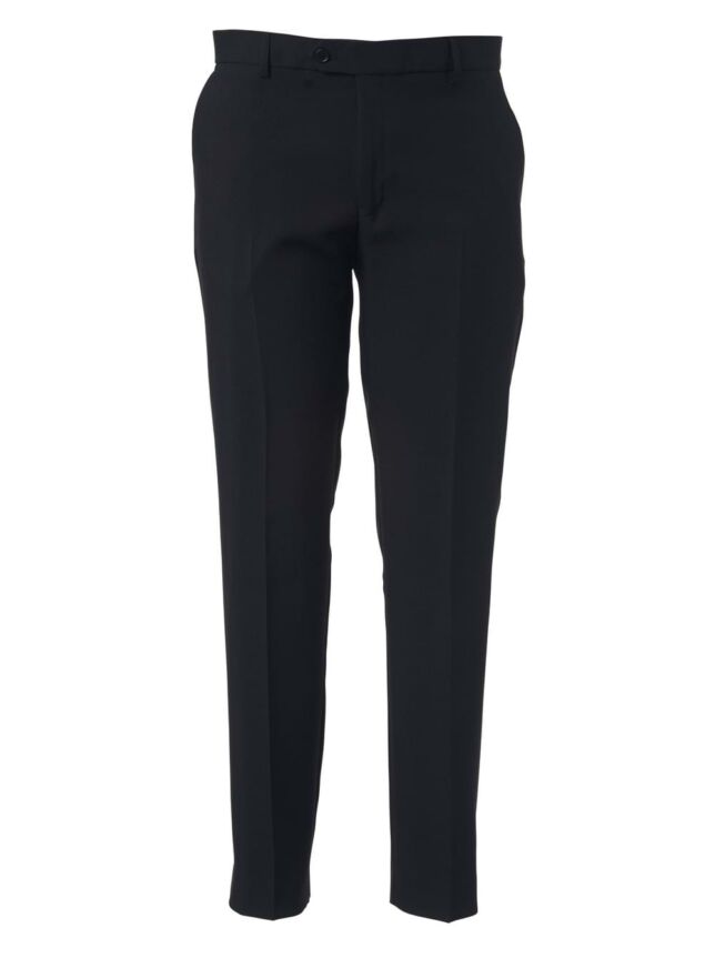 Men’s Enzo Flat Front Trouser – Black/Navy