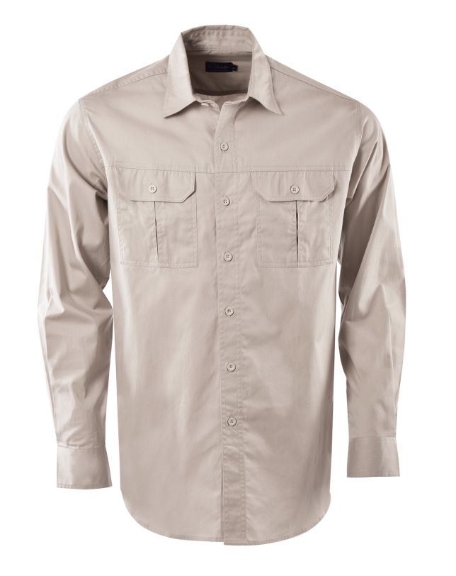 Mens Forrest L/S K254 shirt – Black/Navy/Stone/White